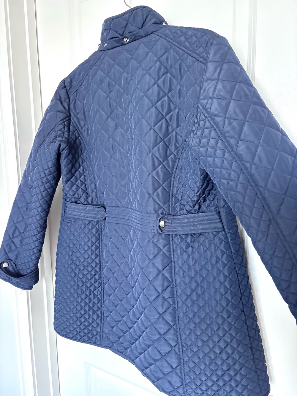 Weatherproof Navy Diamond Quilted Walker Barn Jacket Utility Puffer Coat Large - Picture 14 of 15